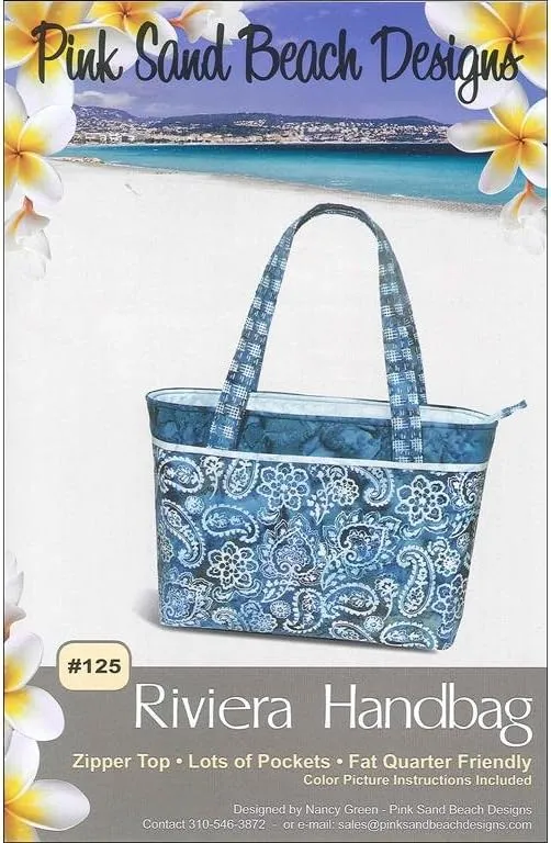 Pink Sand Beach Design Riviera Handbag Pattern