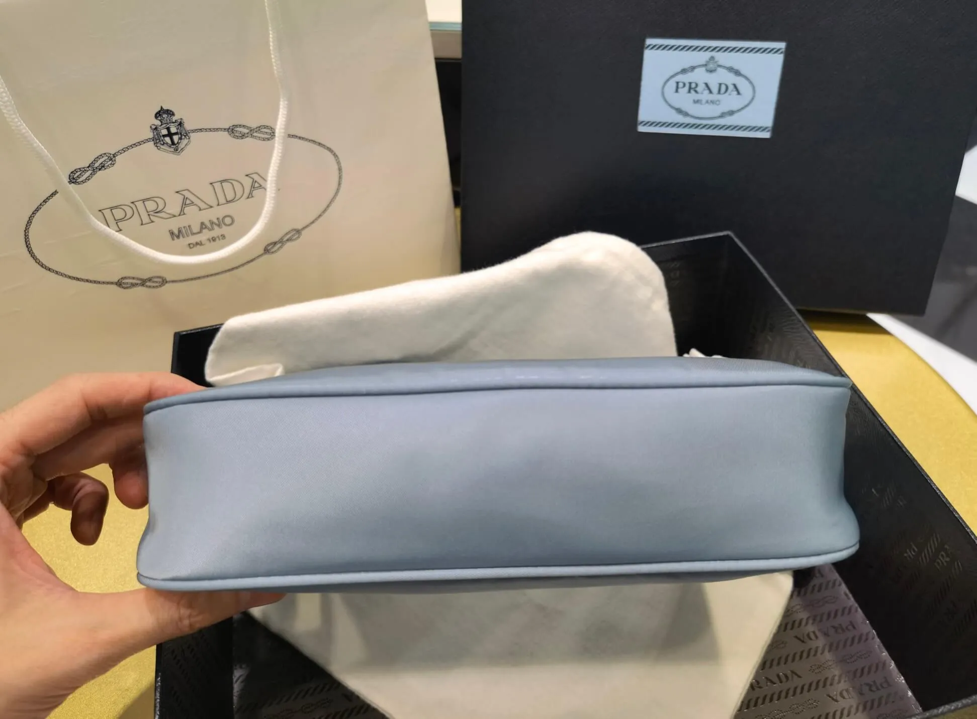 PRA Re-Nylon Prada Re-Edition 2000 mini bag Axillary pouch 1NE515 Haze Blue