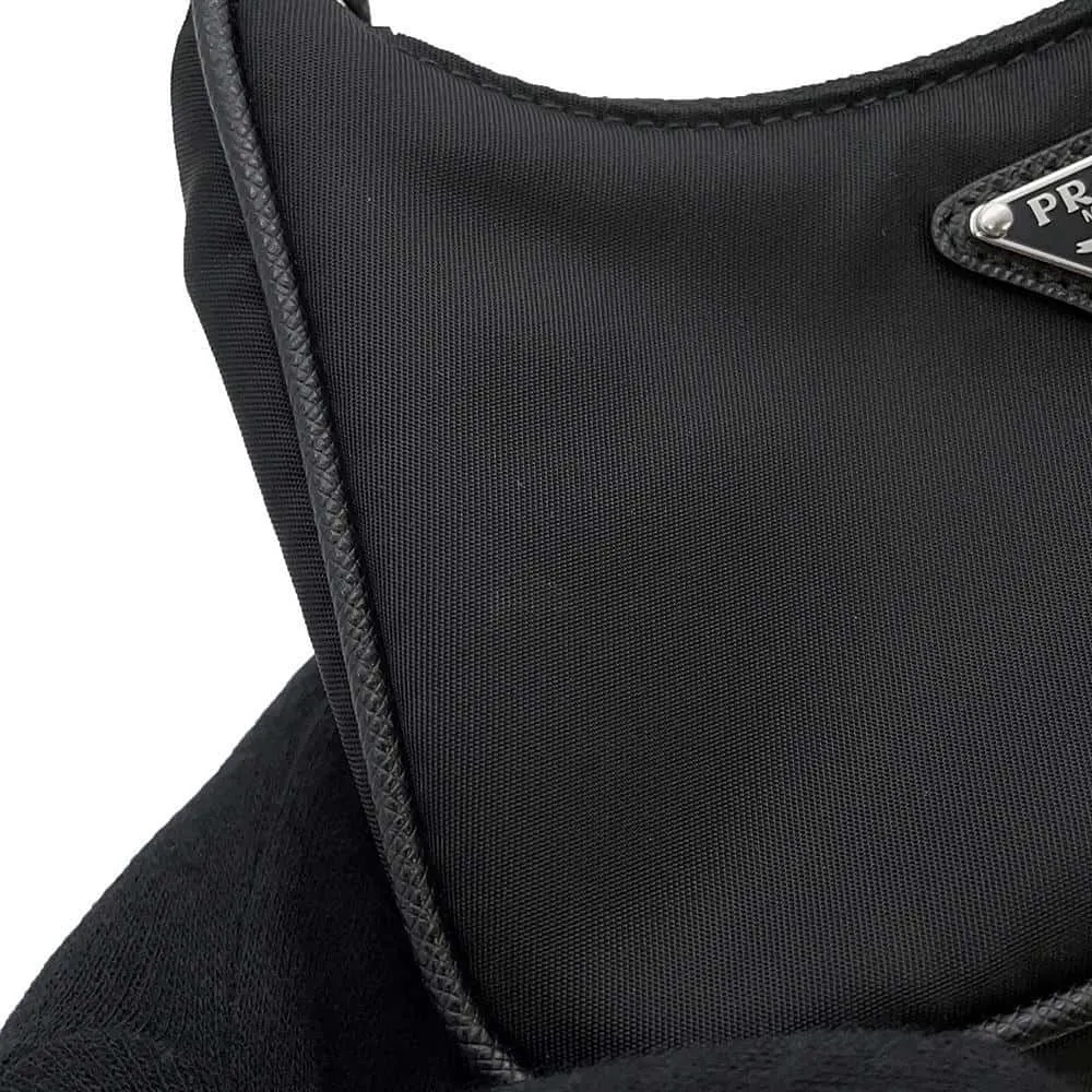 PRADA Re-Edition Mini Shoulder Bag Black 1TT122 Nylon