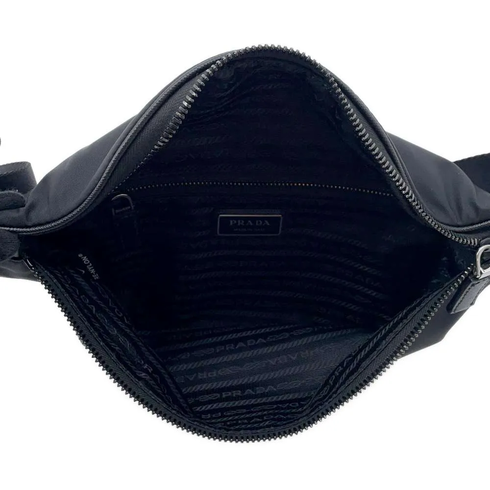 PRADA Re-Nylon Crossbody Bag Black 2VL033 Nylon Leather