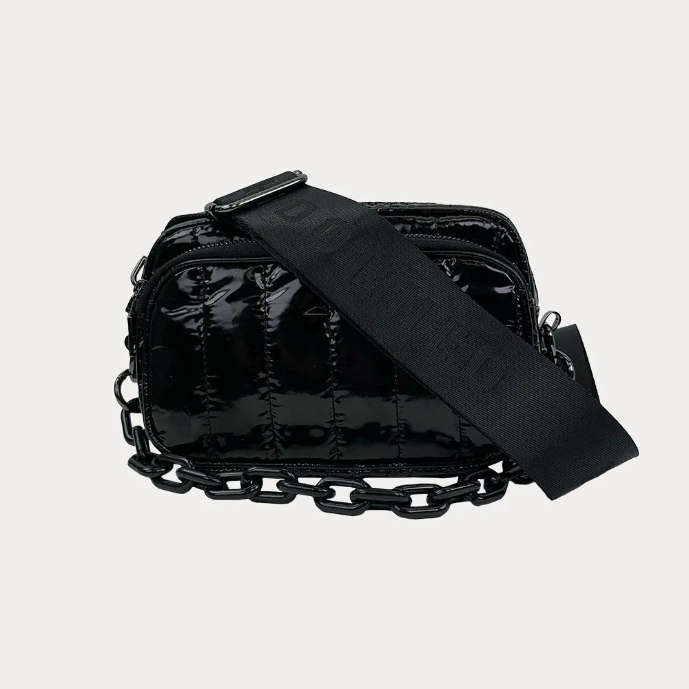 Ramona Quilted Liquid Nylon Crossbody Bag