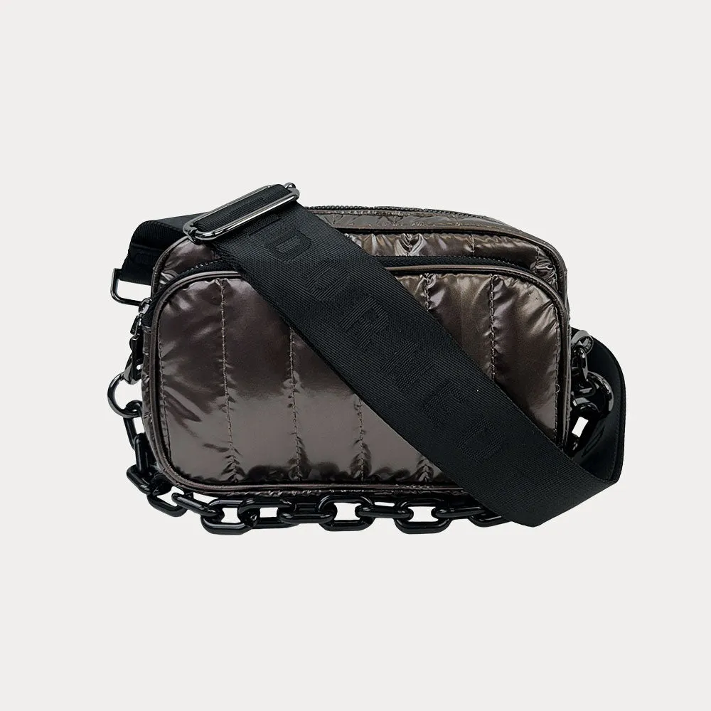 Ramona Quilted Liquid Nylon Crossbody Bag