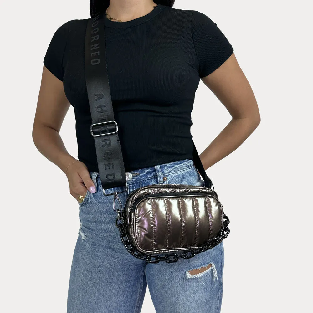 Ramona Quilted Liquid Nylon Crossbody Bag