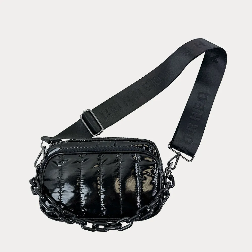 Ramona Quilted Liquid Nylon Crossbody Bag