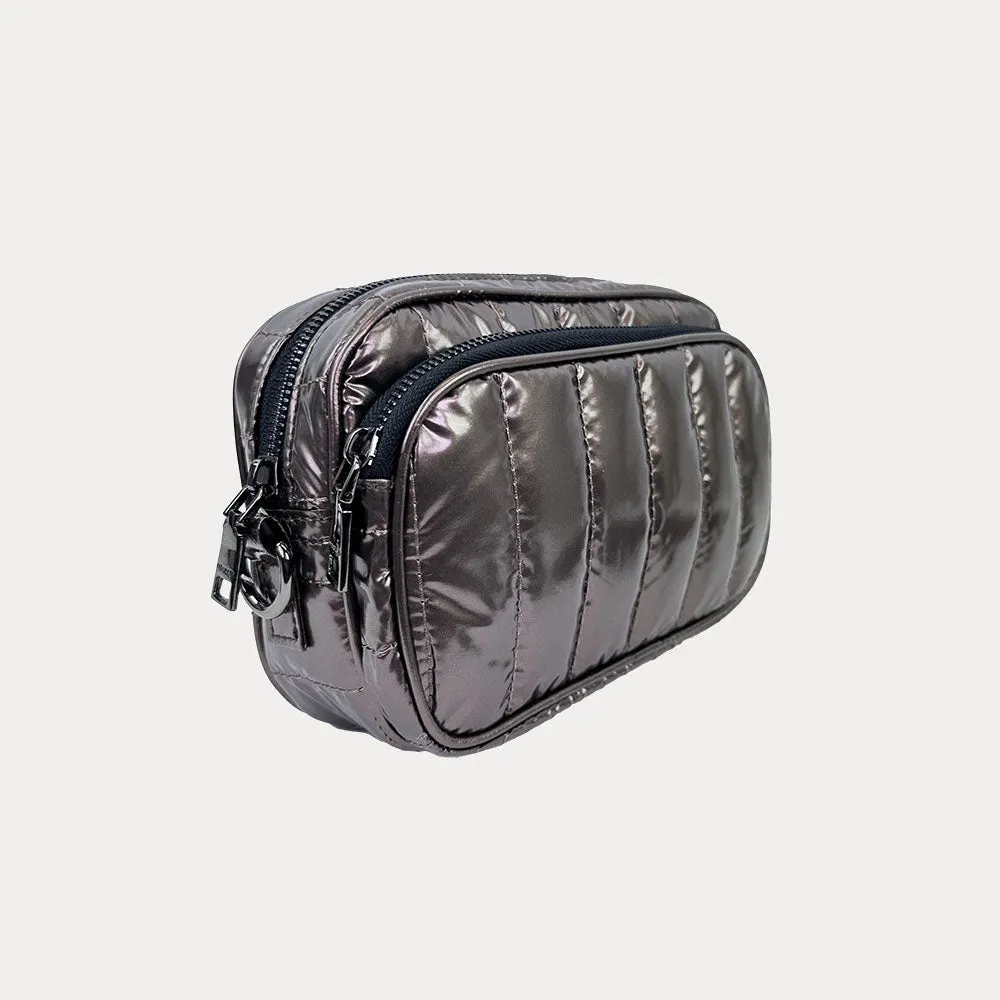 Ramona Quilted Liquid Nylon Crossbody Bag
