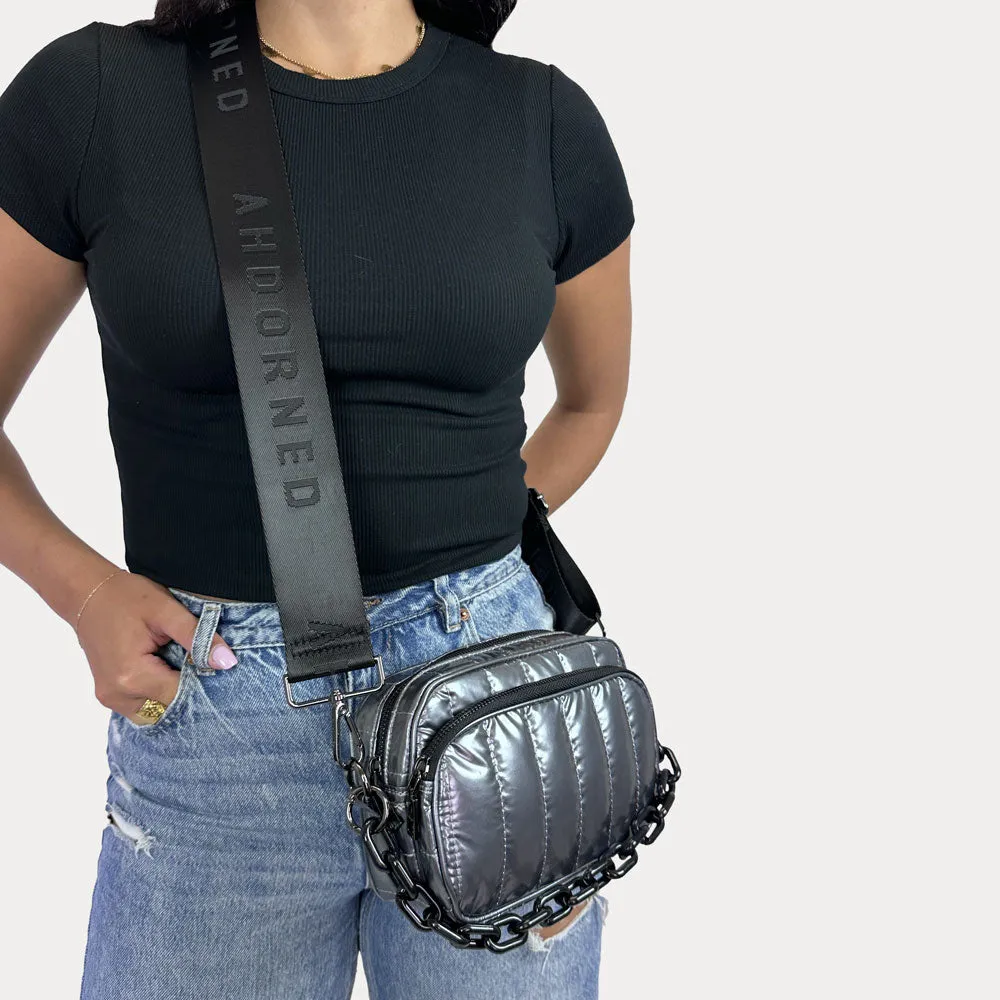 Ramona Quilted Liquid Nylon Crossbody Bag
