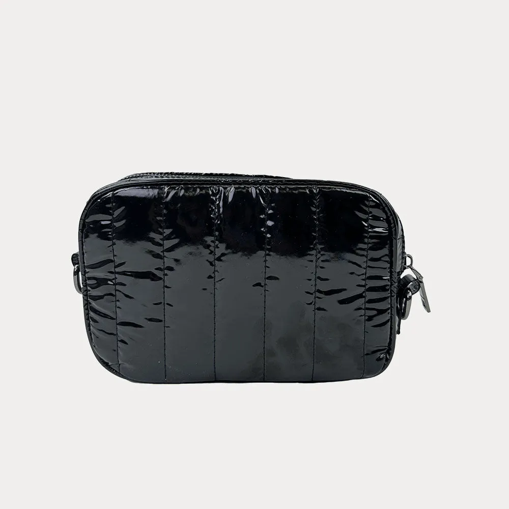 Ramona Quilted Liquid Nylon Crossbody Bag