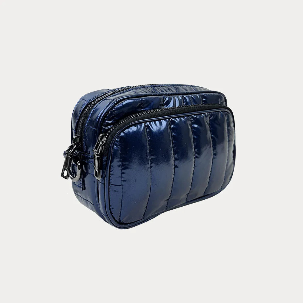 Ramona Quilted Liquid Nylon Crossbody Bag