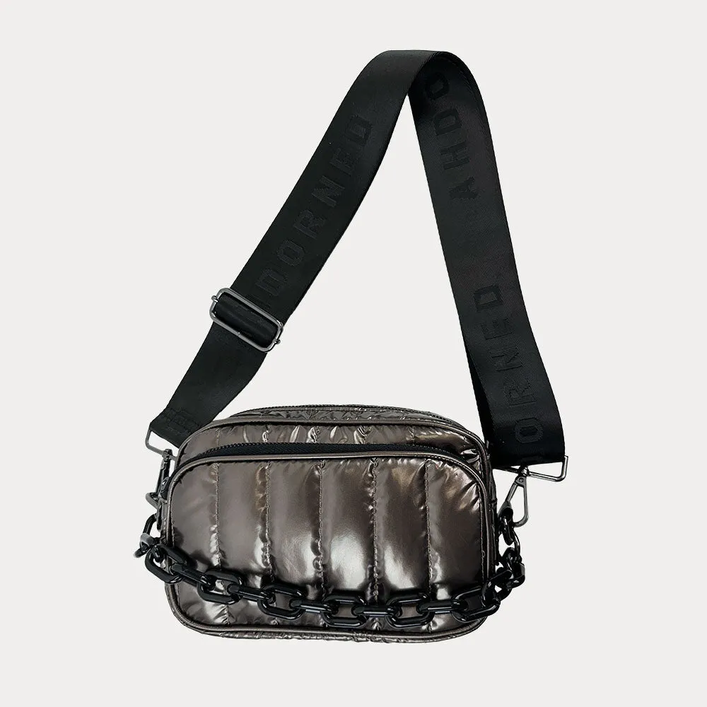 Ramona Quilted Liquid Nylon Crossbody Bag