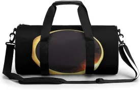 Total Solar Eclipse Print Gym Sport Bag Travel Duffel Bags Weekender Carry on Tote Bags for Women Men