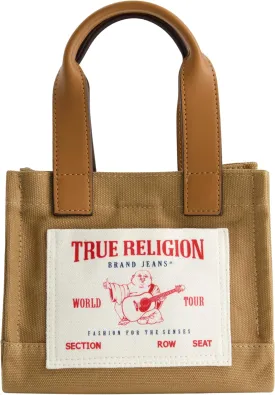 True Religion Tote Bag, Women's Mini Travel Shoulder Bag with Adjustable Strap