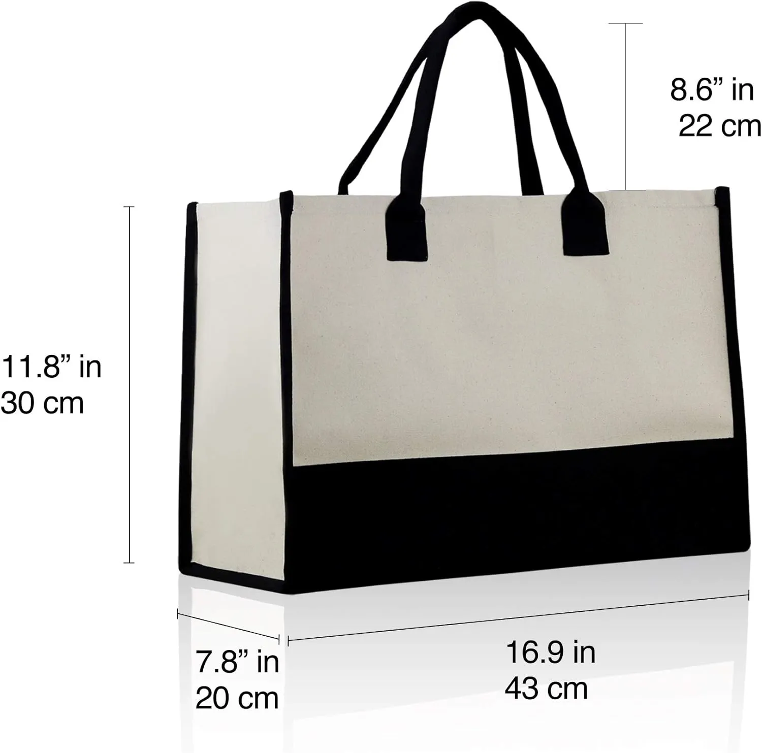 VANESSA ROSELLA Premium Quality Personalized 100% Cotton Canvas Chic Tote Bag