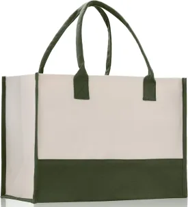 VANESSA ROSELLA Premium Quality Personalized 100% Cotton Canvas Chic Tote Bag
