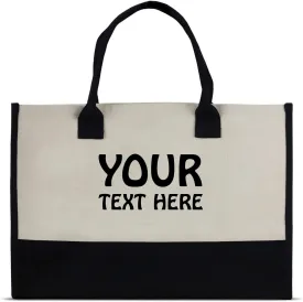 VANESSA ROSELLA Premium Quality Personalized 100% Cotton Canvas Chic Tote Bag