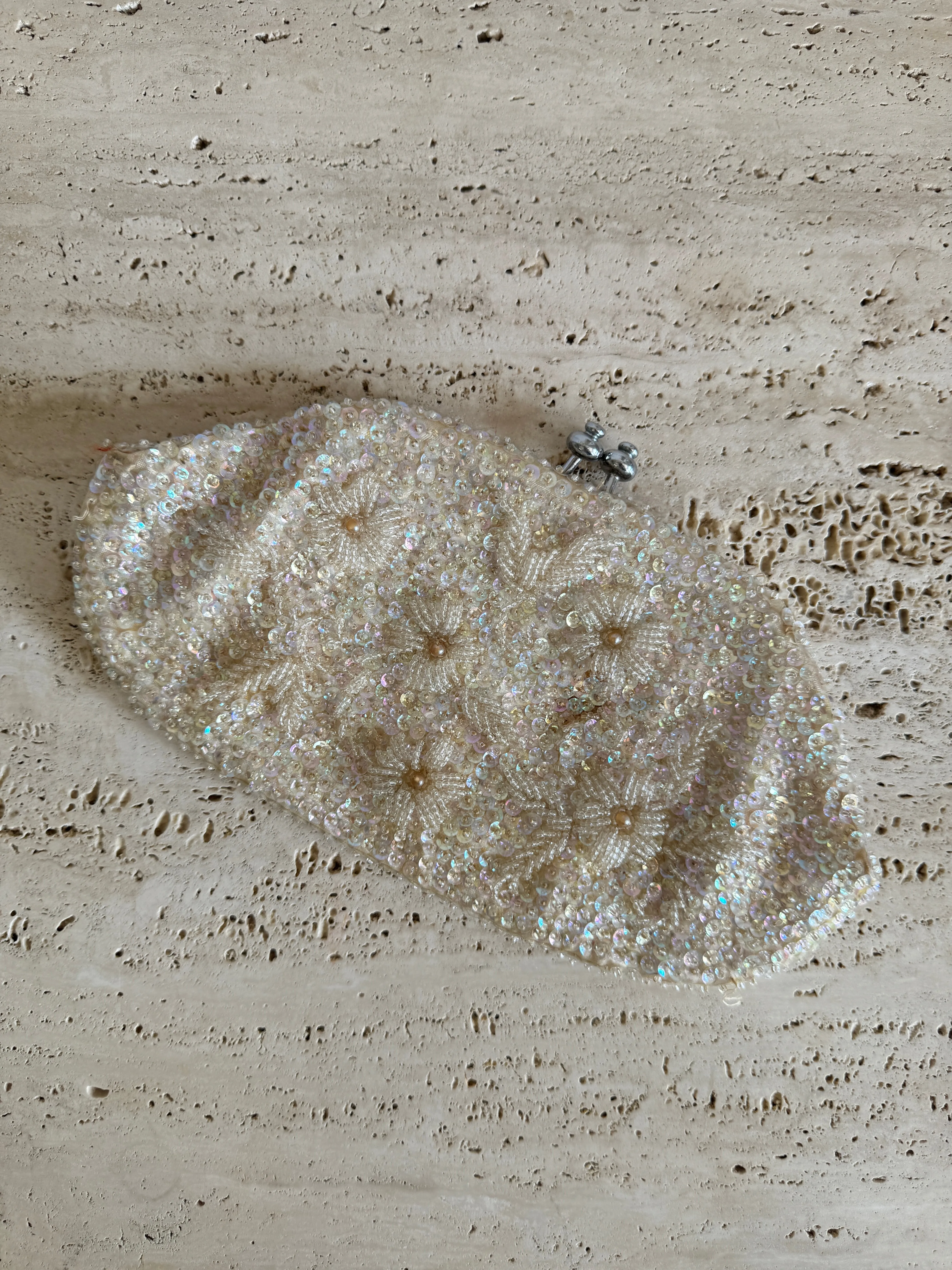 Vintage Sequin Stardust Beaded Clutch