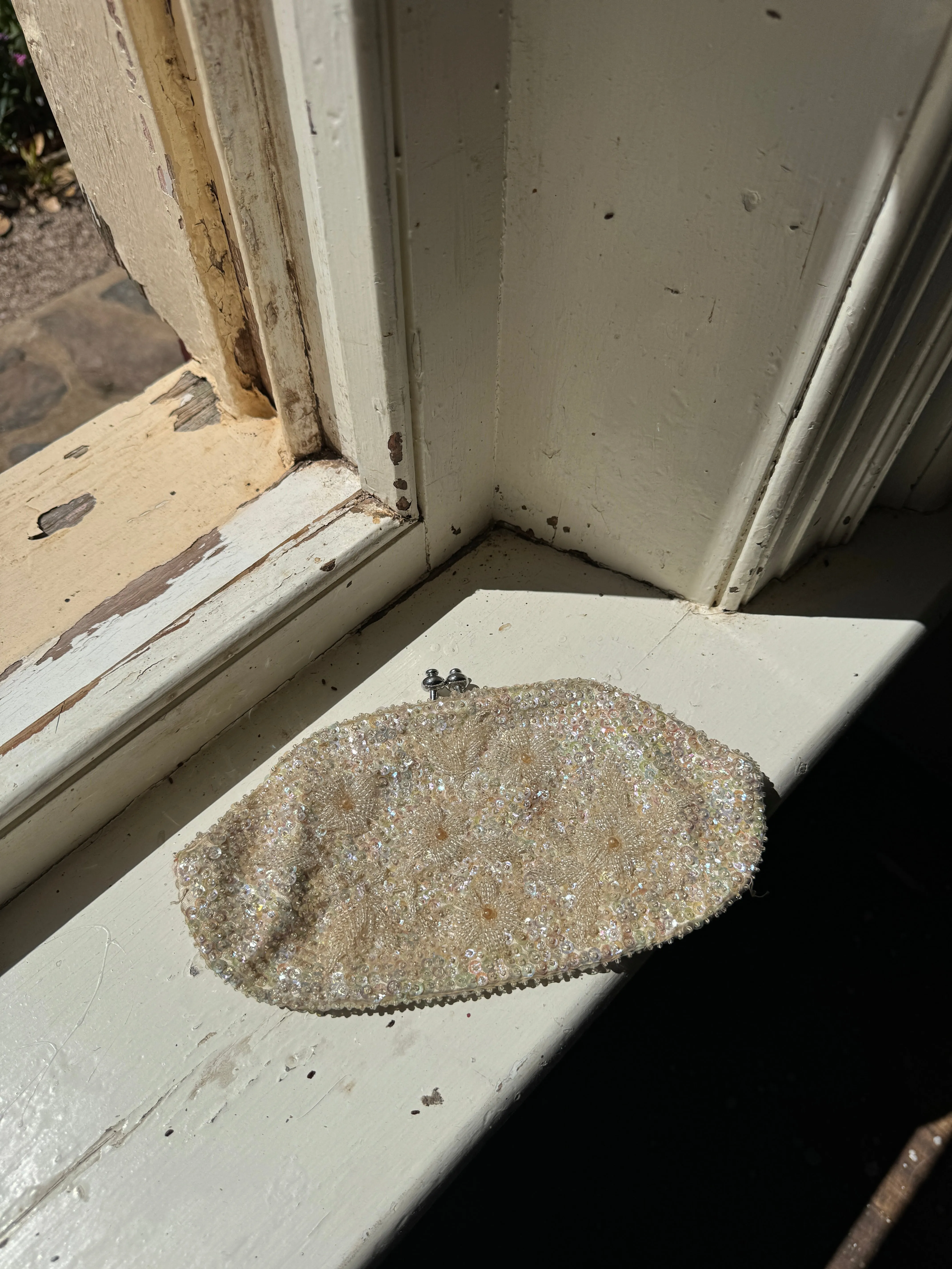 Vintage Sequin Stardust Beaded Clutch
