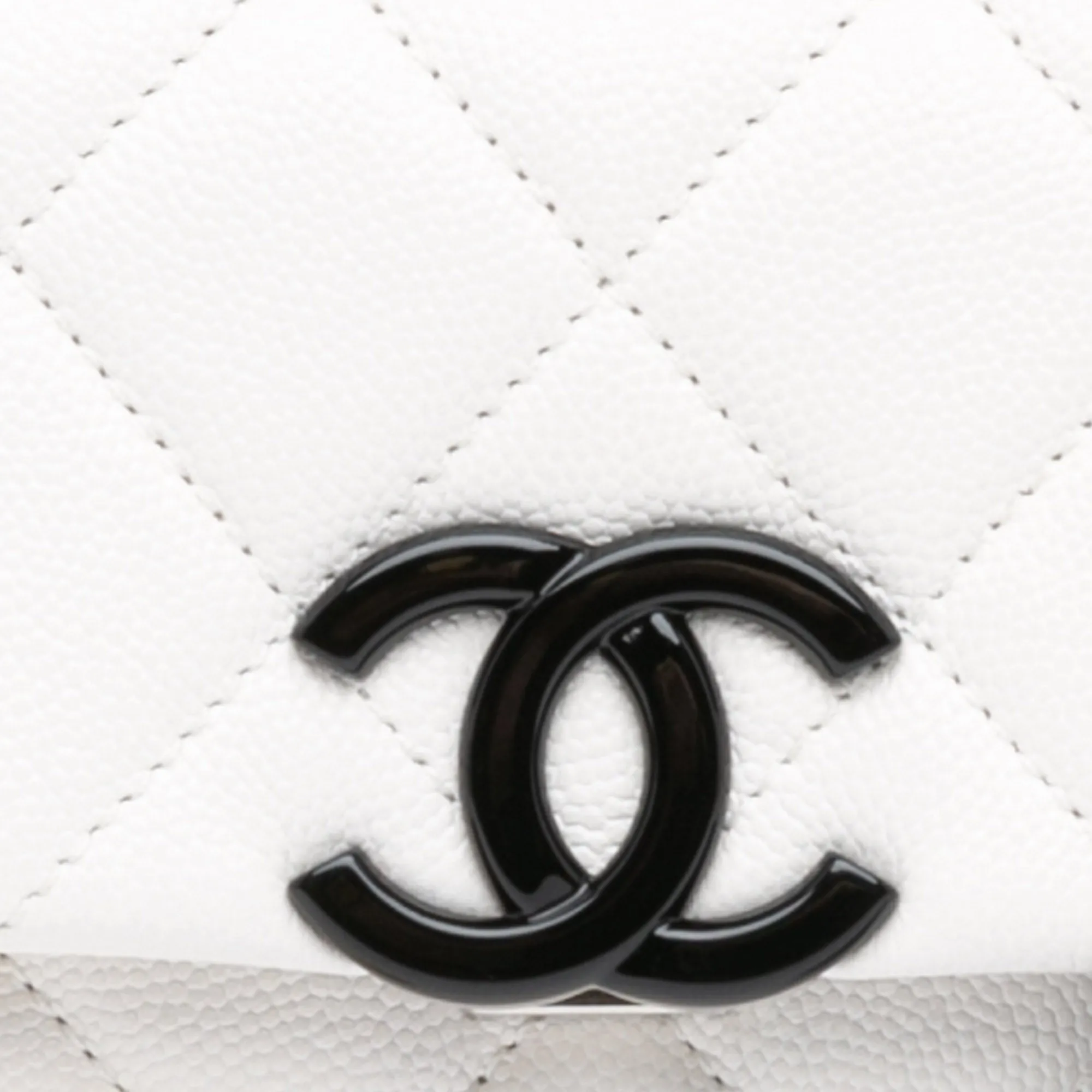 White Chanel Small Quilted Caviar My Everything Flap Crossbody Bag