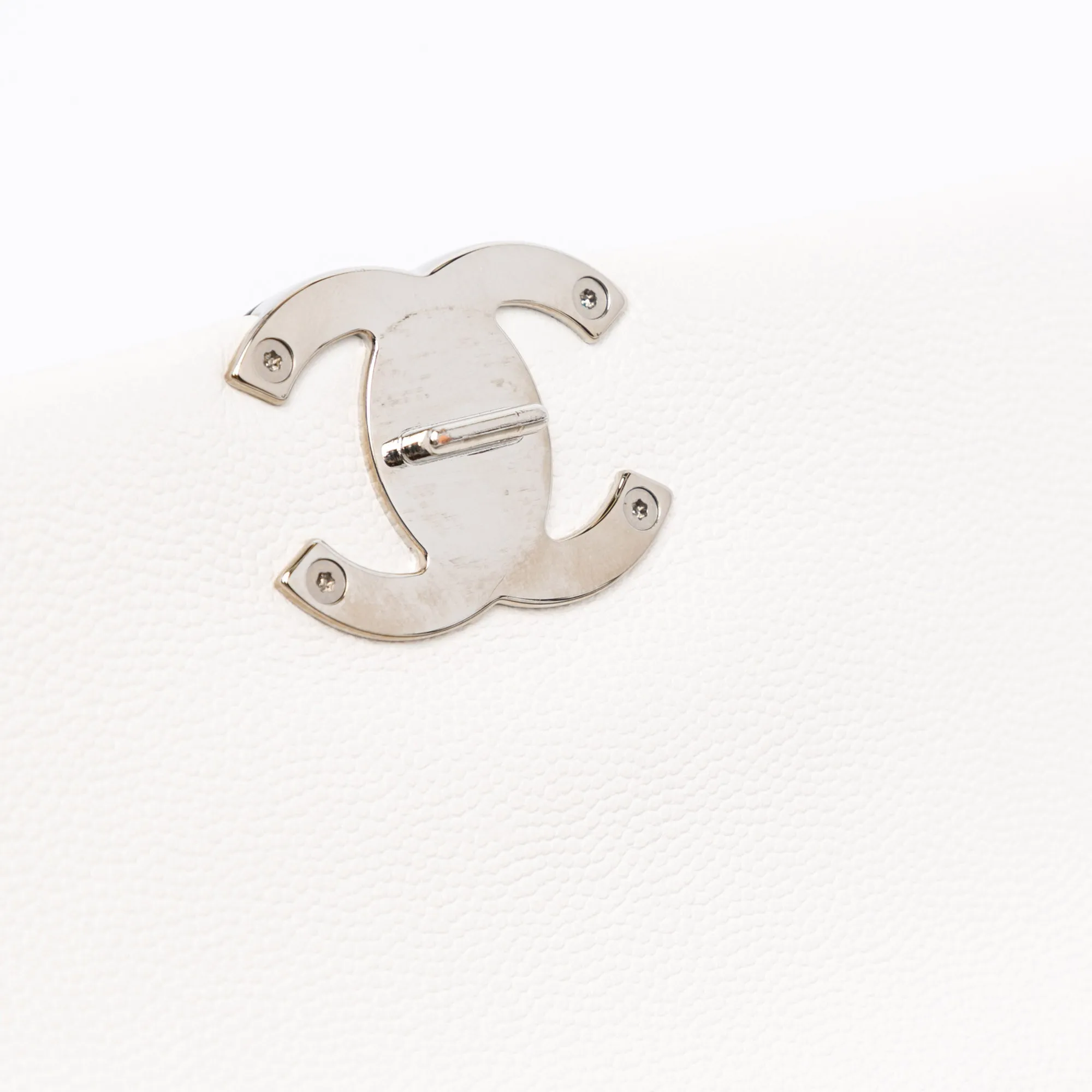White Chanel Small Quilted Caviar My Everything Flap Crossbody Bag