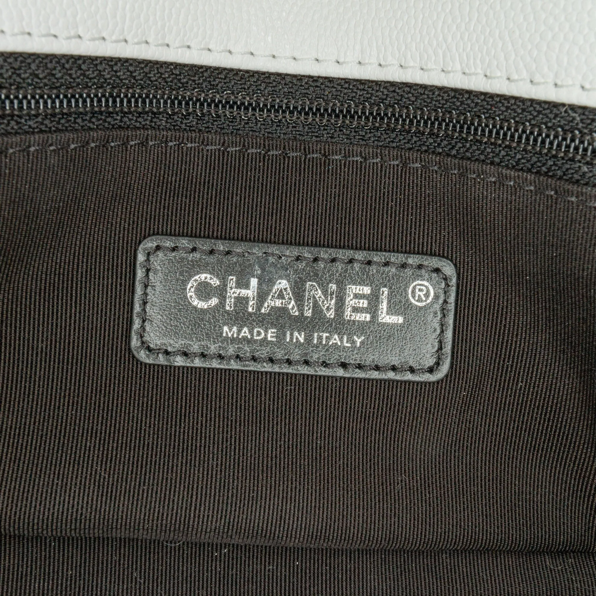 White Chanel Small Quilted Caviar My Everything Flap Crossbody Bag