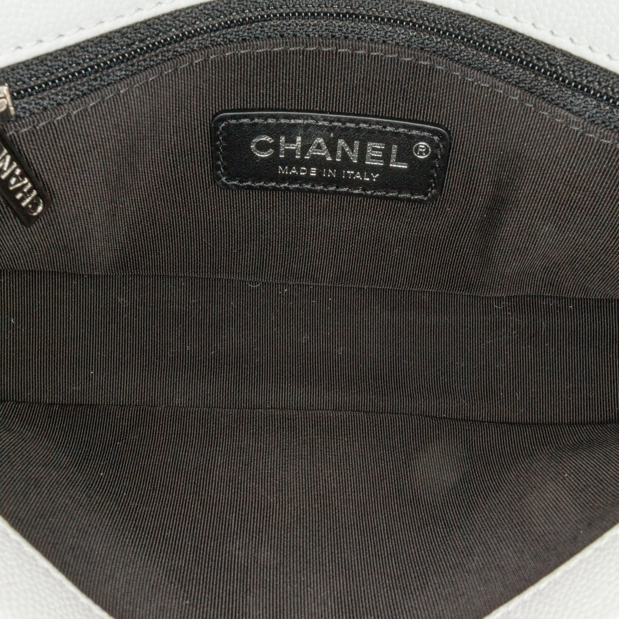 White Chanel Small Quilted Caviar My Everything Flap Crossbody Bag